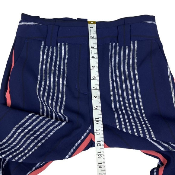 Express Women’s Blue‎ with White & Orange Stripes Tapered Dress Pants Size 2S - Picture 9 of 10